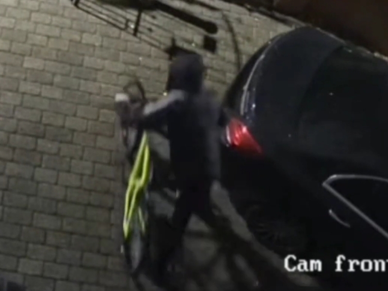 CCTV: Thief steals bike from garden